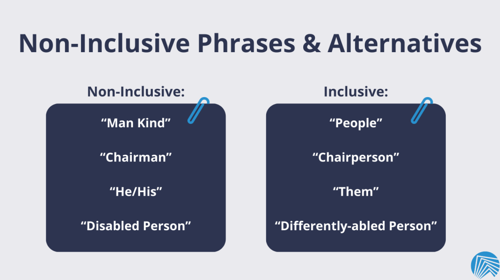 Commonly Used Non-Inclusive Phrases and Alternatives