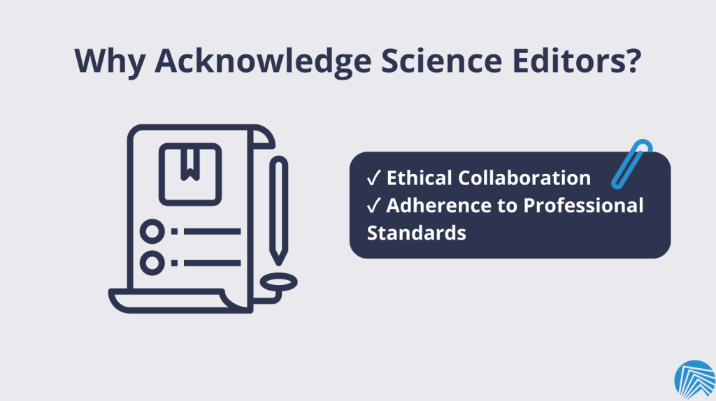 Why Acknowledge Science Editors?