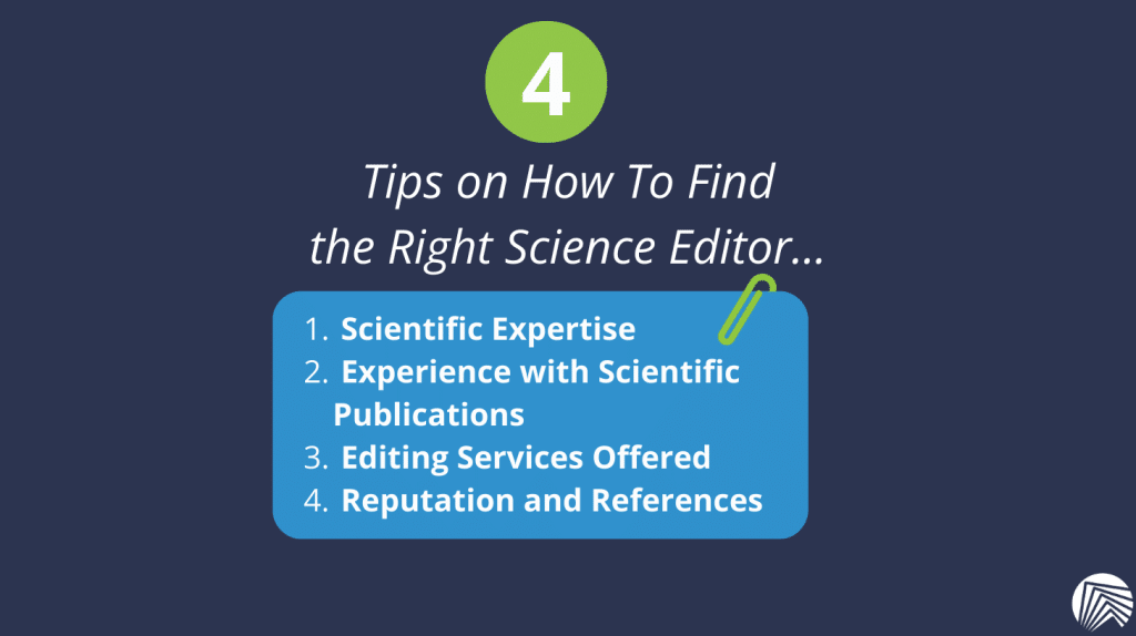 4 Tips on How To Find the Right Science Editor