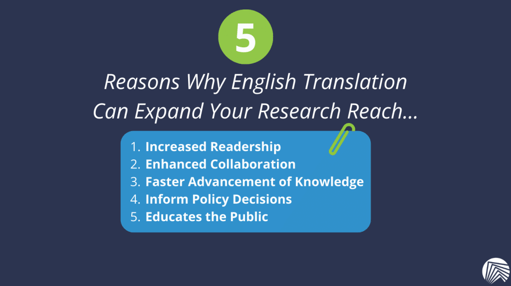 5 Reasons Why English Translation Can Expand Your Research Reach